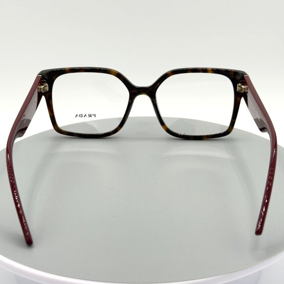Prada Eyeglasses Frames CPR 10 W 2AU-1O1 Tortoise Red Square Full Rim 54-17-140 - Picture 6 of 11